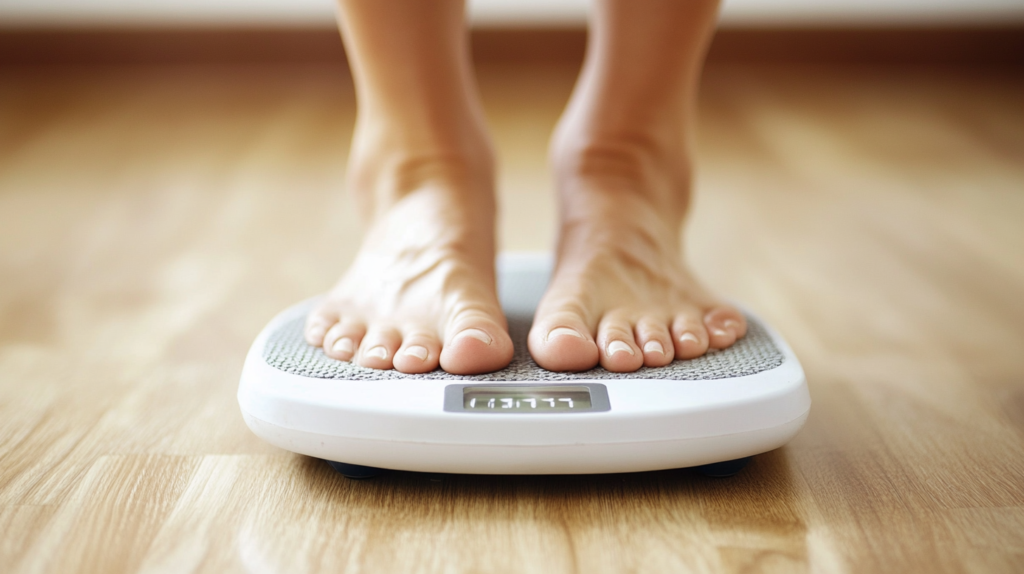 Person weighing in benefits of polyphenols management